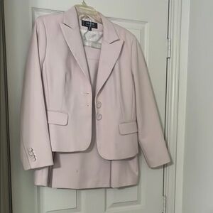 Larry Levine Pink Skirt Set Elegant A-Line